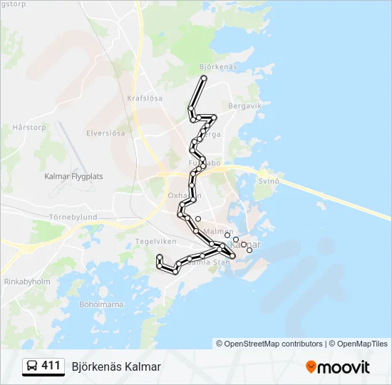 411 Bus Line Map