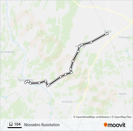 104 Bus Line Map