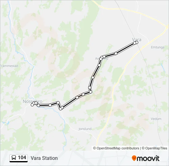 104 Bus Line Map