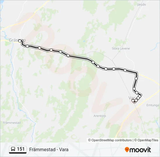 151 Bus Line Map