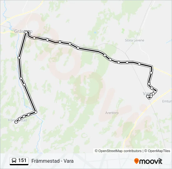 151 Bus Line Map
