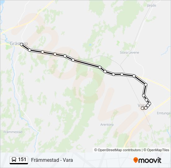 151 bus Line Map