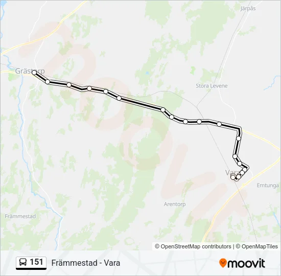151 Bus Line Map