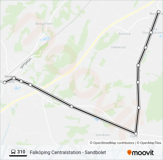 310 Bus Line Map