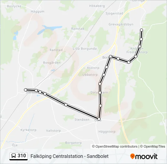 310 Bus Line Map