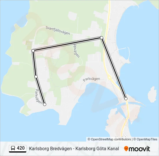 420 Bus Line Map