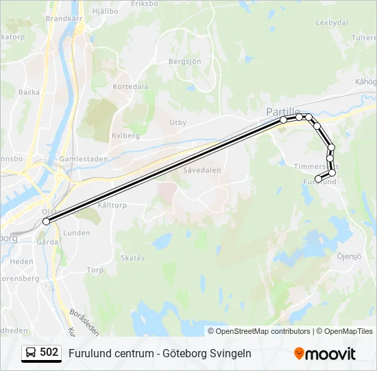 502 Bus Line Map