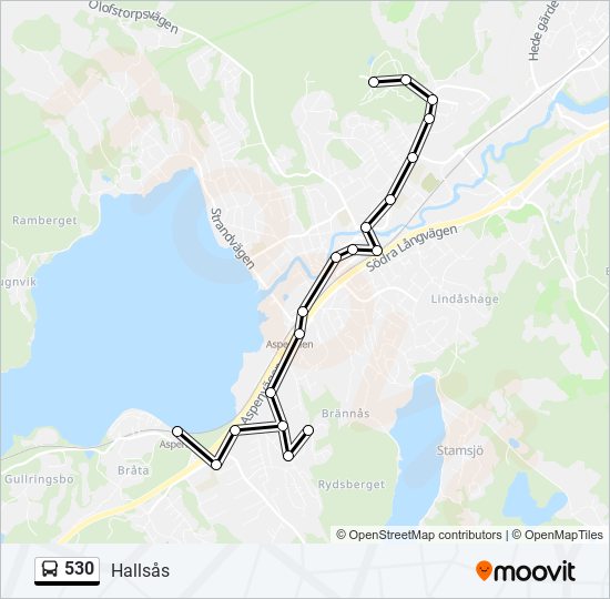 530 bus Line Map