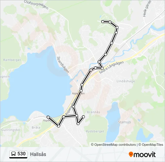 530 Bus Line Map