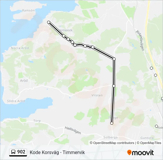 902 Bus Line Map