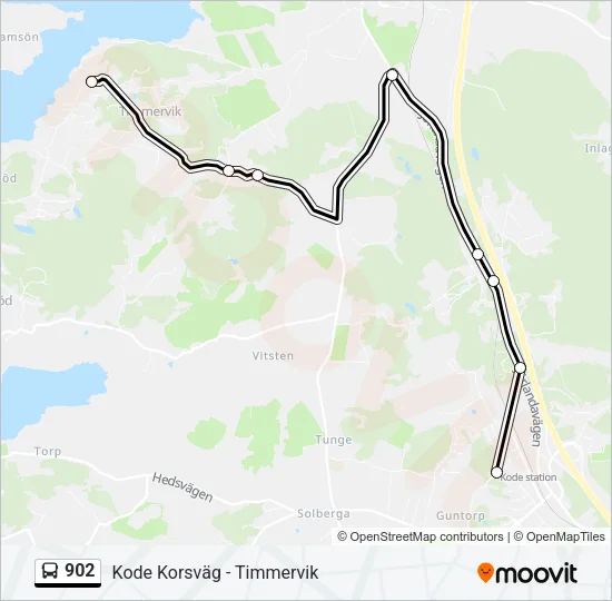 902 Bus Line Map