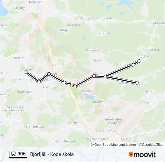 906 Bus Line Map