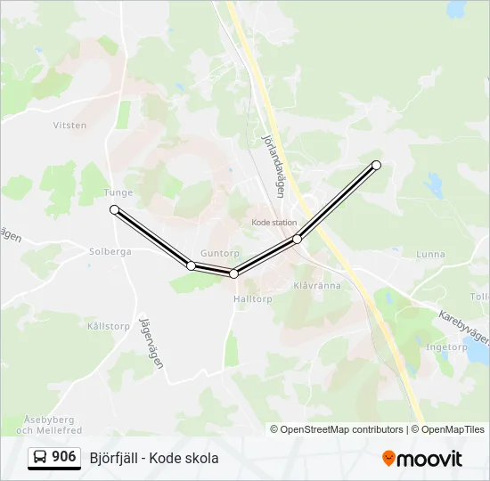 906 Bus Line Map