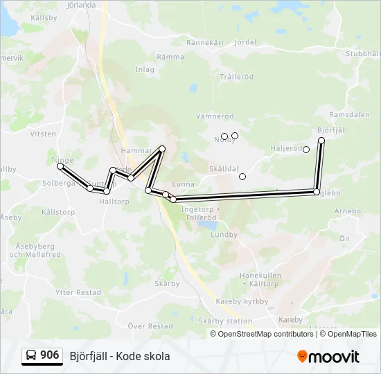906 Bus Line Map