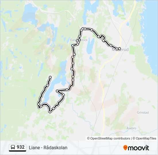 932 Bus Line Map