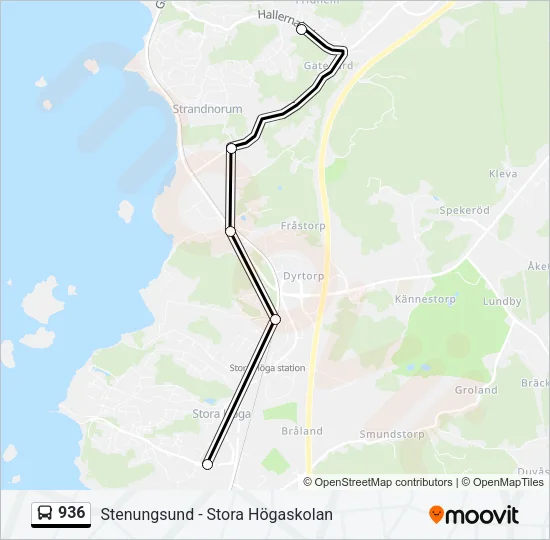 936 Bus Line Map
