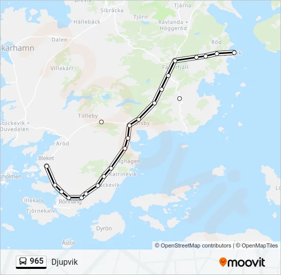 965 Bus Line Map