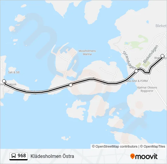 968 Bus Line Map