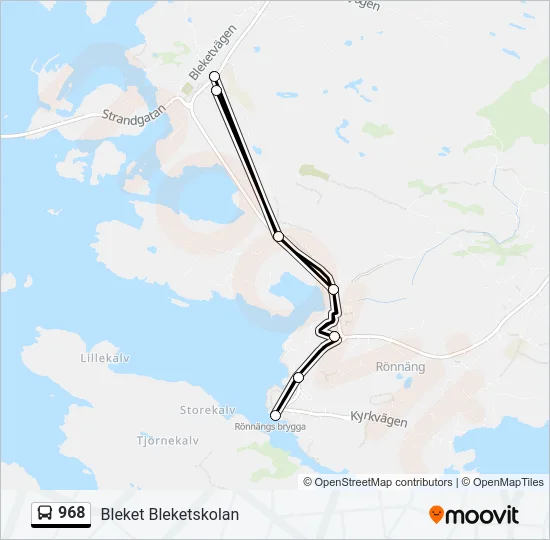 968 Bus Line Map