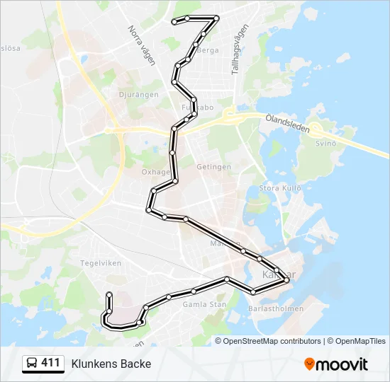 411 Bus Line Map