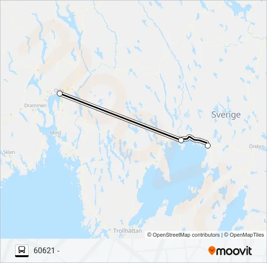 KRISTINEHAMN STATION - OSLO S Bus Line Map