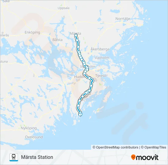 PENDELTÅG Train Line Map