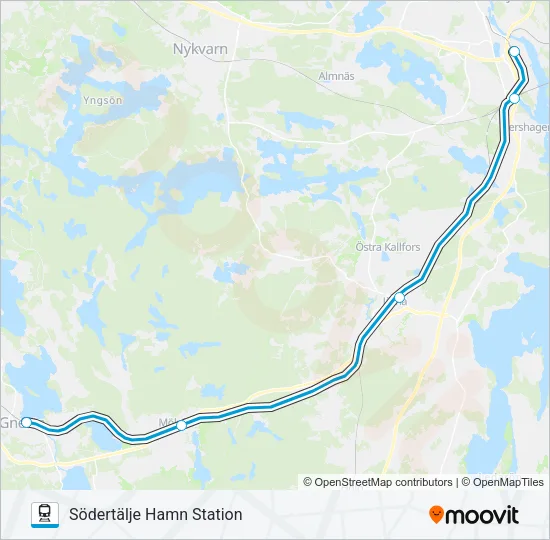 PENDELTÅG tåg Linje karta