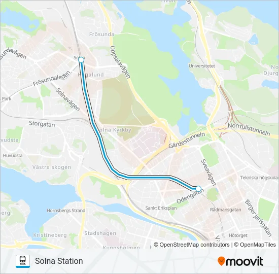 PENDELTÅG Train Line Map
