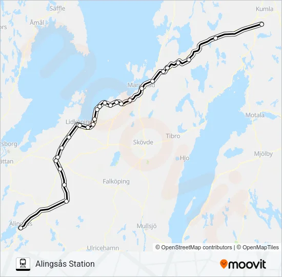 VÄSTTÅGEN  Line Map