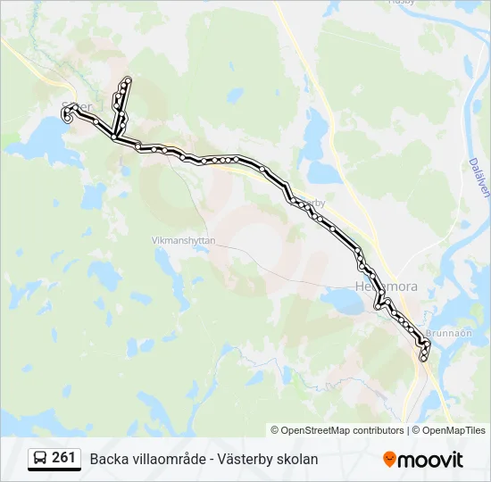 261 Bus Line Map