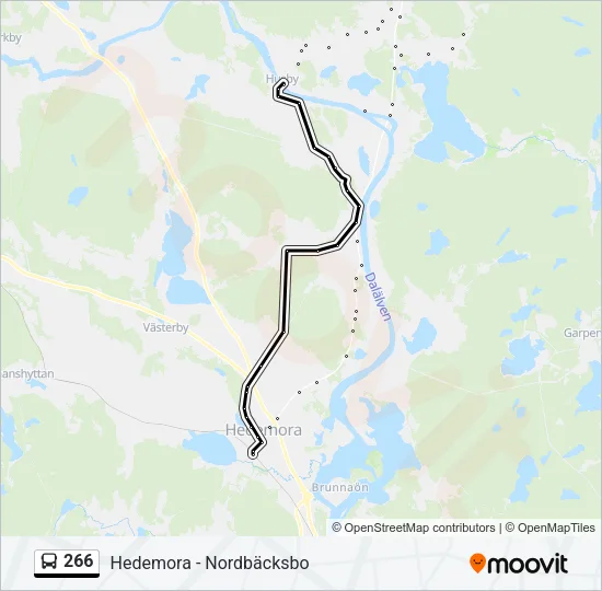 266 Bus Line Map