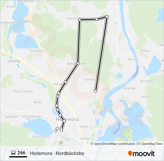 266 Bus Line Map
