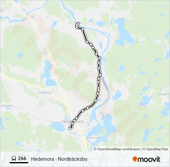 266 Bus Line Map