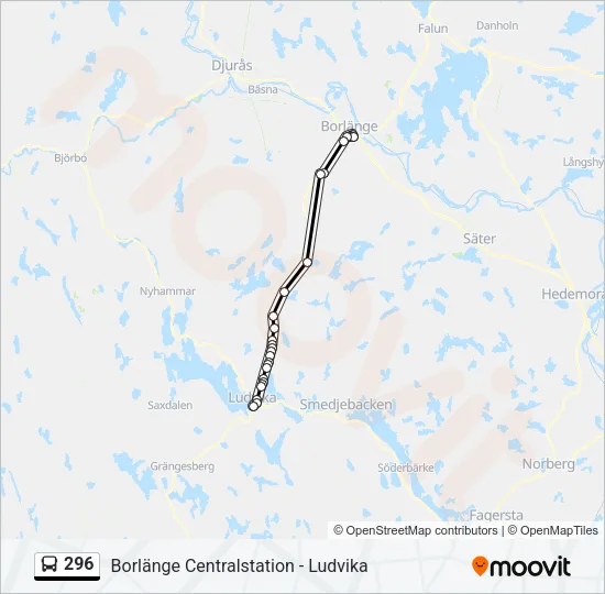 296 Bus Line Map