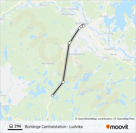 296 Bus Line Map