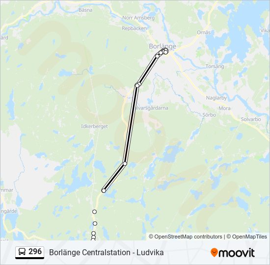 296 bus Line Map