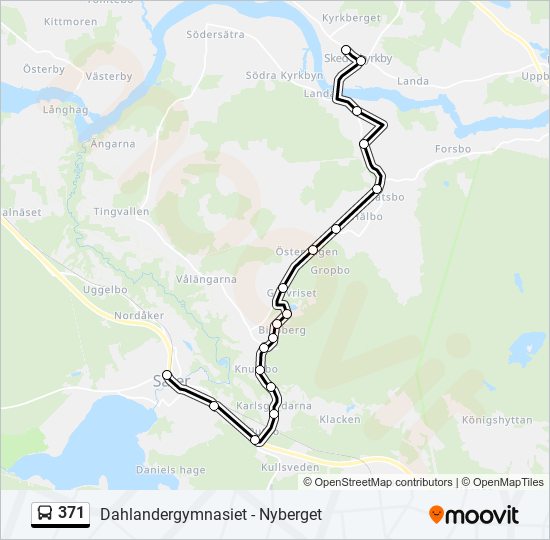 371 bus Line Map