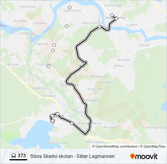 373 bus Line Map