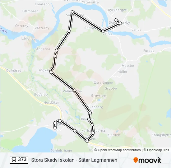 373 Bus Line Map