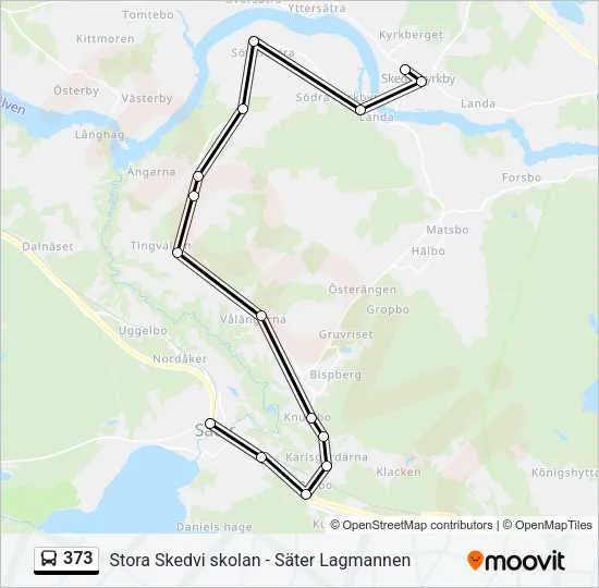 373 Bus Line Map
