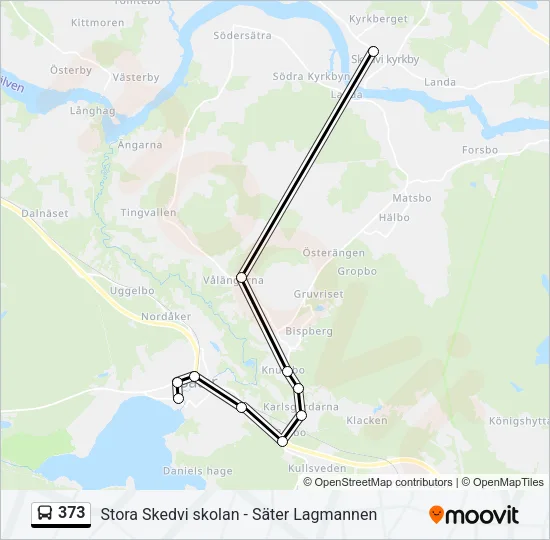 373 Bus Line Map