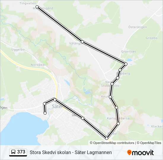 373 Bus Line Map