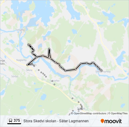 375 bus Line Map