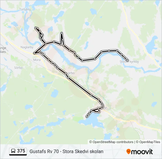 375 Bus Line Map