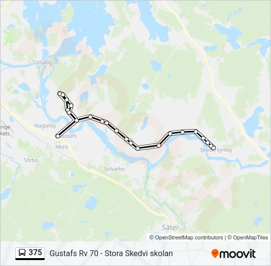 375 Bus Line Map