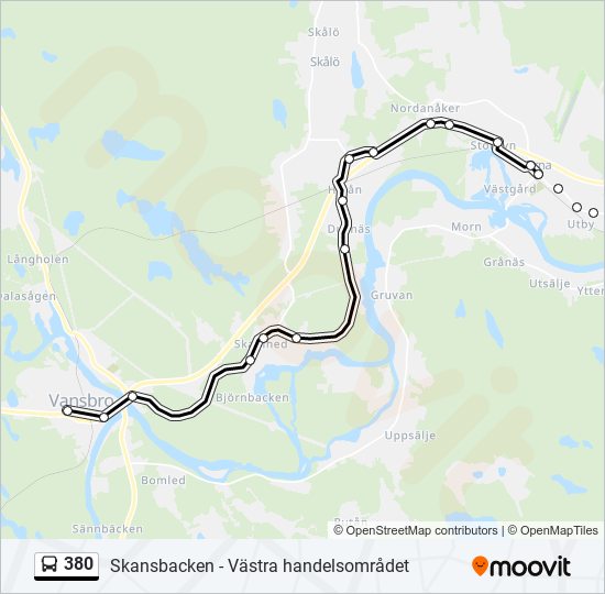 380 bus Line Map