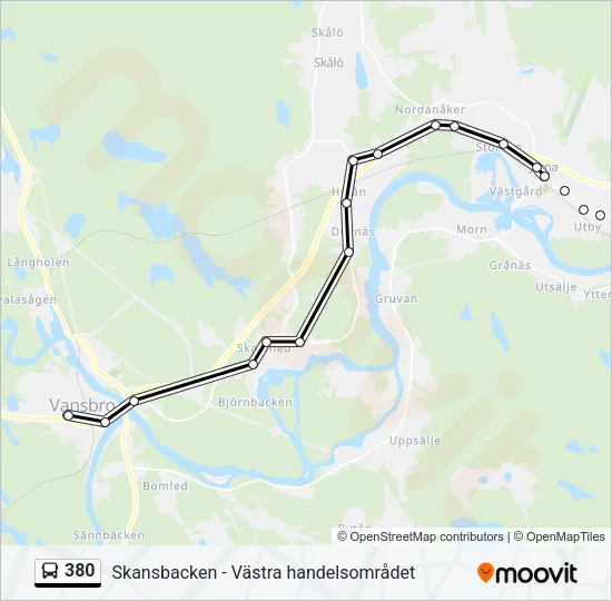 380 Bus Line Map