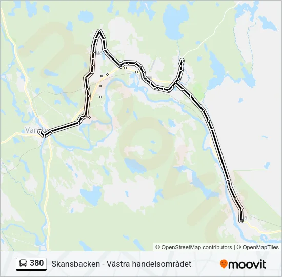 380 Bus Line Map