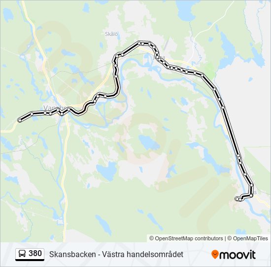 380 bus Line Map