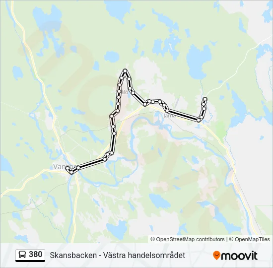 380 Bus Line Map